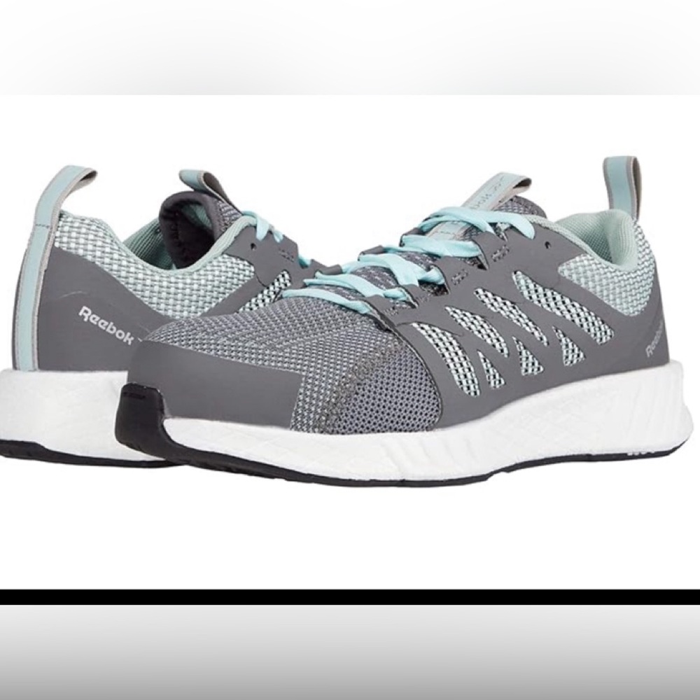 Reebok Women's Work Shoes, Gray/Mint size 7.5
